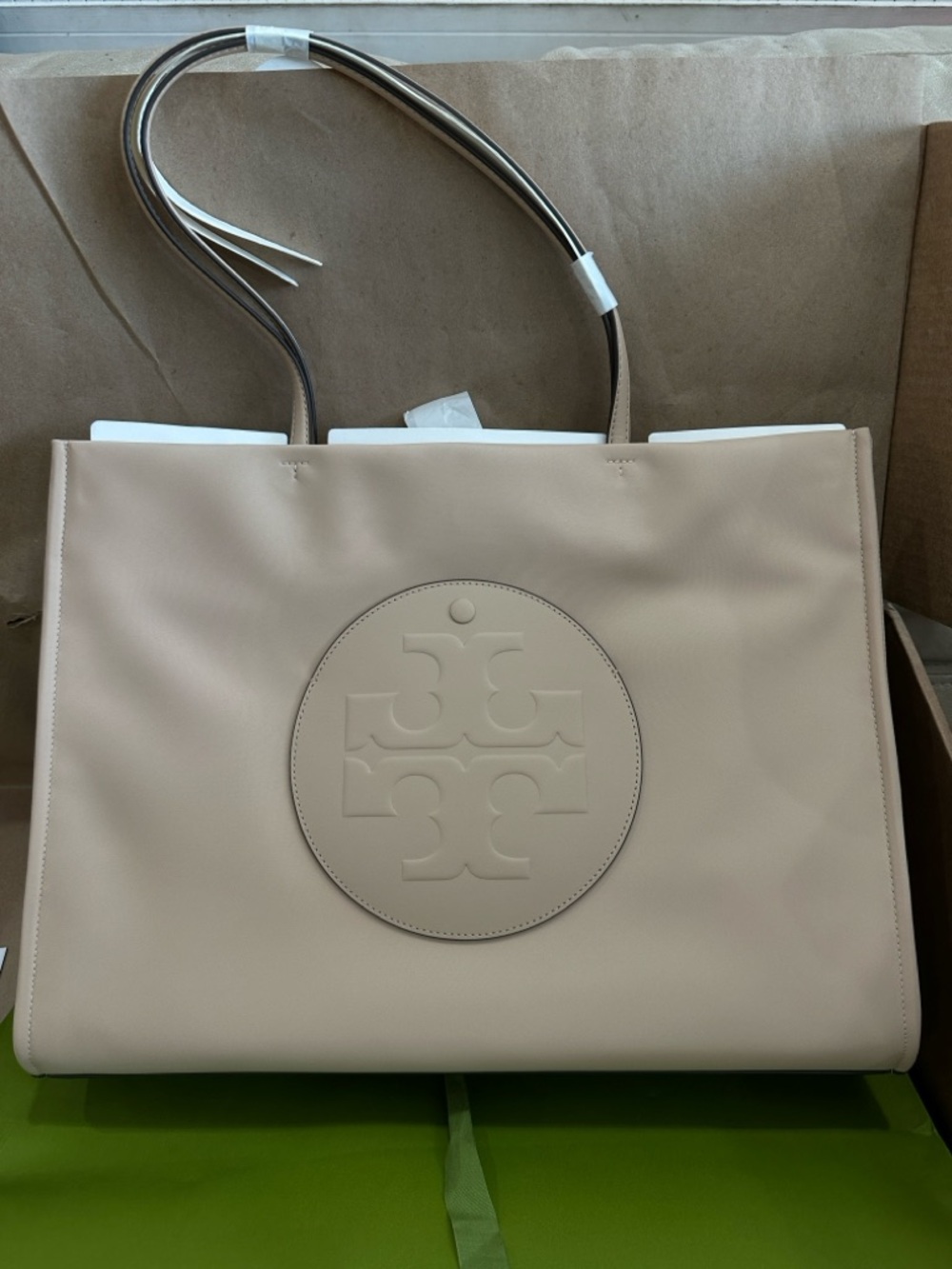 Brand New Tory Burch Ella Large Tote Color Rose Silk